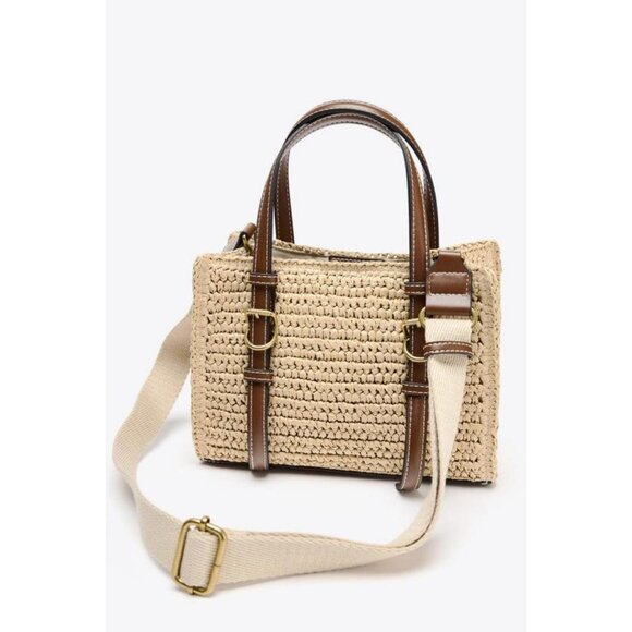 ZARA WOVEN MINI TOTE BAG - Picture 1 of 7